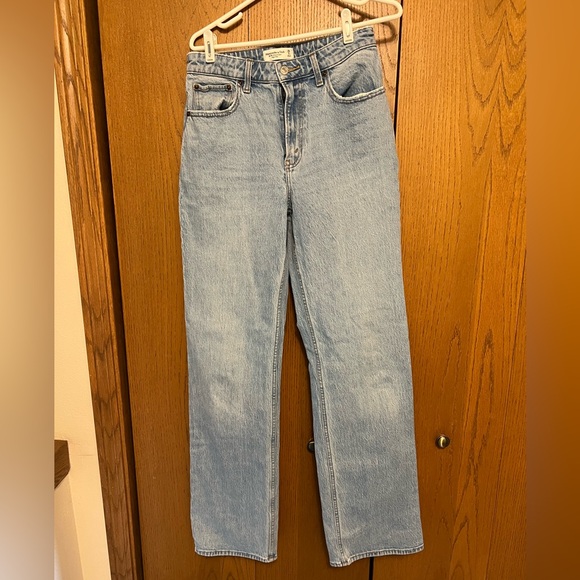Abercrombie 90s Relaxed High Rise Jeans 28 XL Extra Long Curve Love - Picture 2 of 3